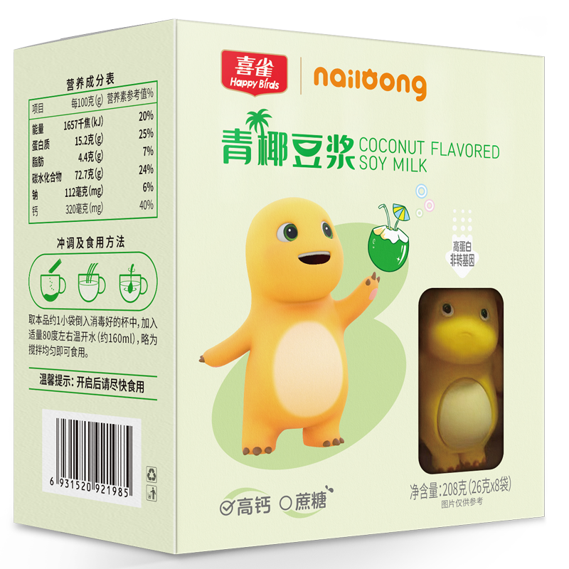 奶龙青椰豆浆208克 奶龙青椰豆浆208克